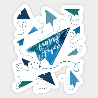 PAPER AIRPLANES | SEE YOU IN THE FUNNY PAPERS Sticker